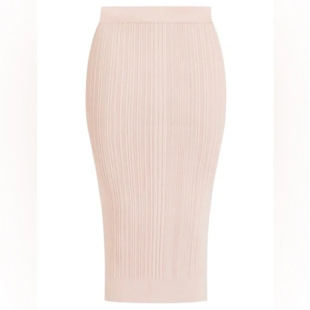 Hervé Léger Bandage Variegated Rib Skirt size XXS Midi Stretch Knit NWT - Picture 2 of 9